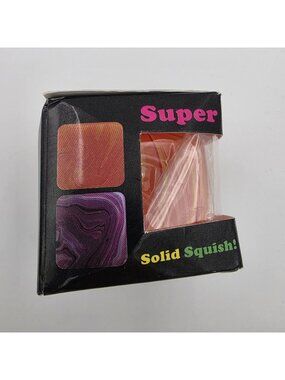 Stress Cube Super Solid Squish Orange Swirled Design Kids Ages 3+ New In Box